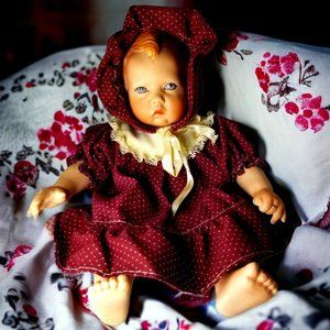 Porcelain Cloth Baby Doll MARY UFDC Boston 1987 National Convention LINDA STEELE